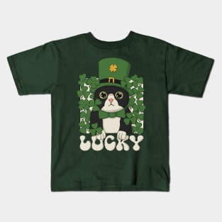 Lucky Tuxedo Neko Kids T-Shirt